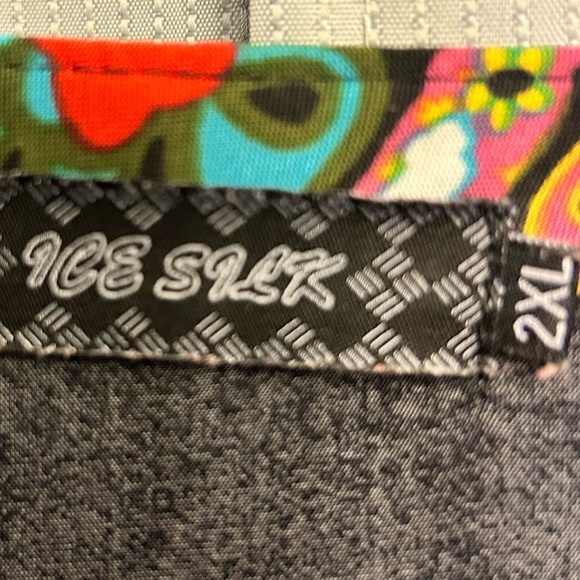 Ice Silk Women's 2XL Multi-Color Floral tunic dress Polyester Blend 3/4 Slv - Picture 3 of 6